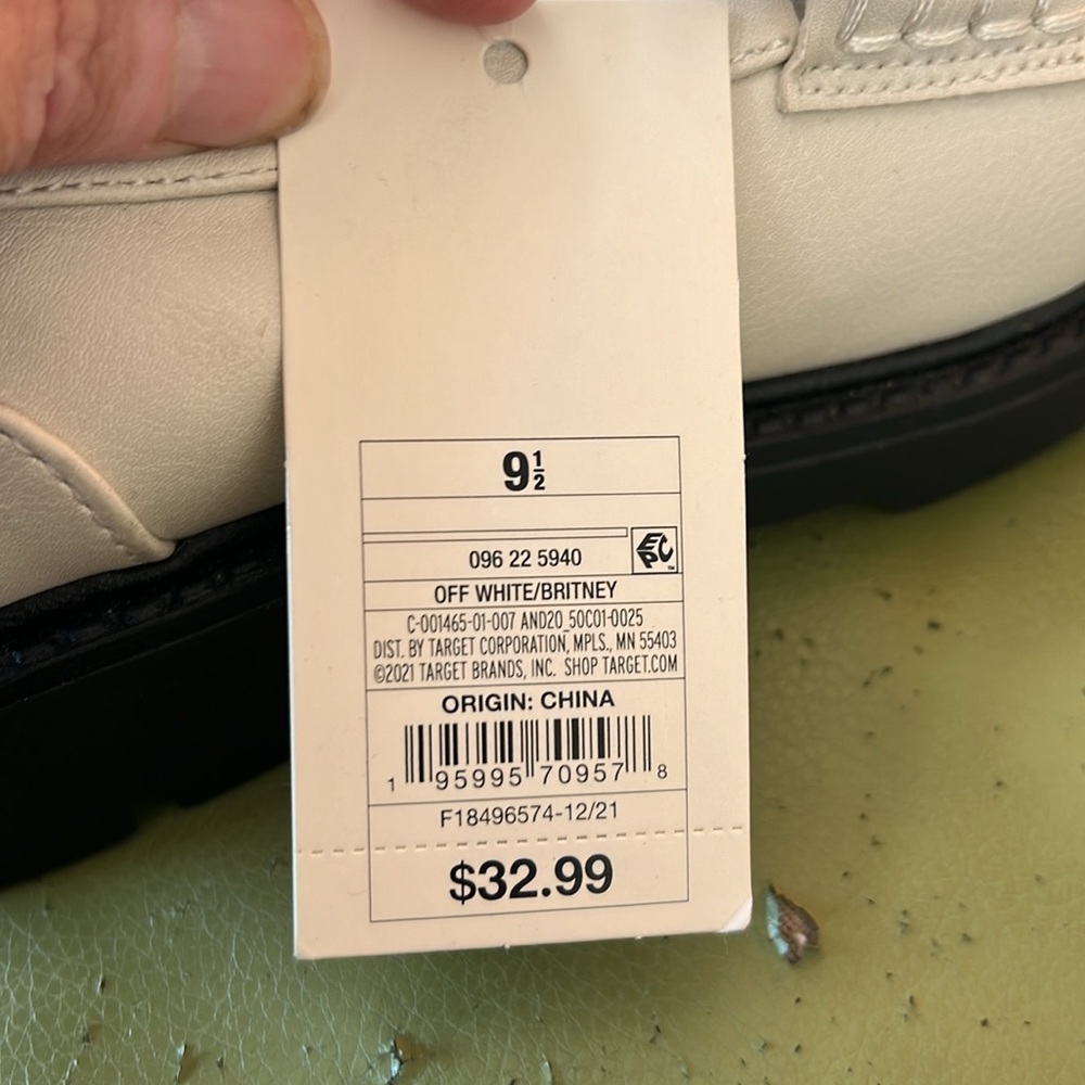 a new day White Leather Penny Loafers - Picture 3 of 5